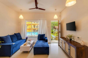 2 BHK Pool Front Apartment - 5 mins to Anjuna Beach